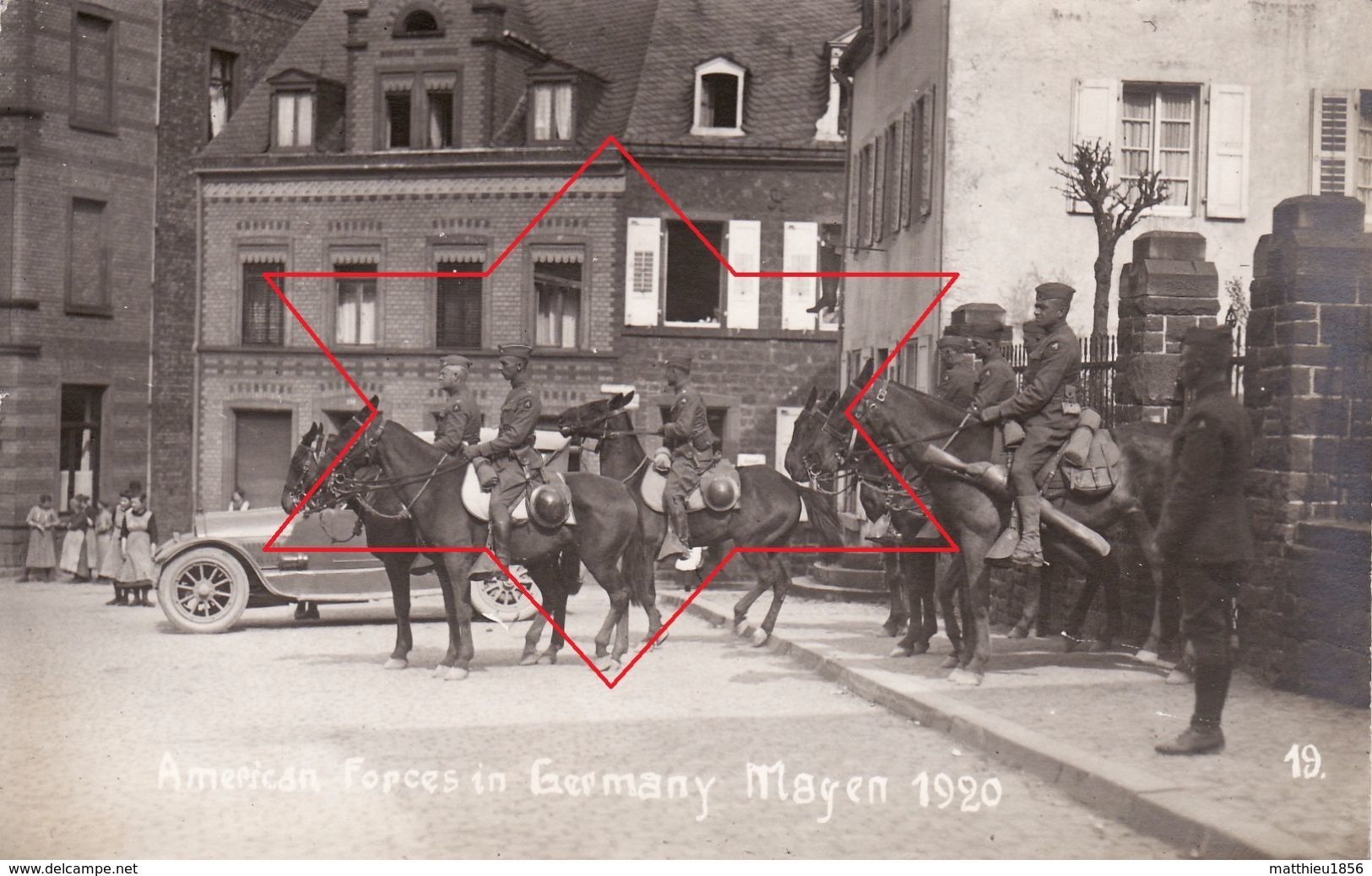 Foto-AK September 1920 MAYEN - American Forces, 50th Infantry, Soldats Américains (A184, Ww1, Wk 1) - Mayen