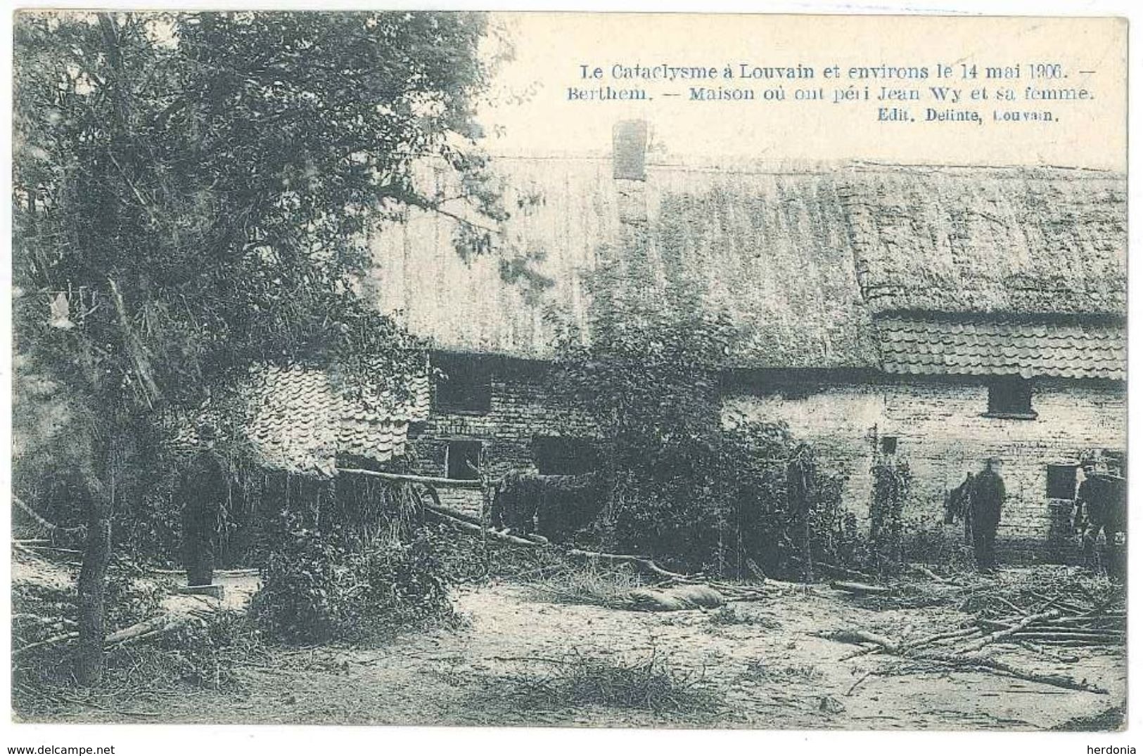 Bertem Berthem - Environs De Louvain Leuven - Cataclysme 1906 - Maison Jean Wy Et Sa Femme - Bertem