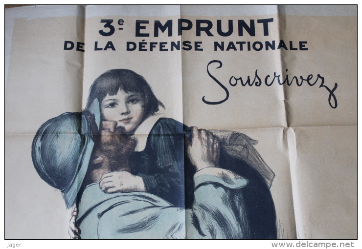 Affiche  Guerre 1914 1918  Le Poilu Et L'enfant  Par Auguste Leroux - 1914-18