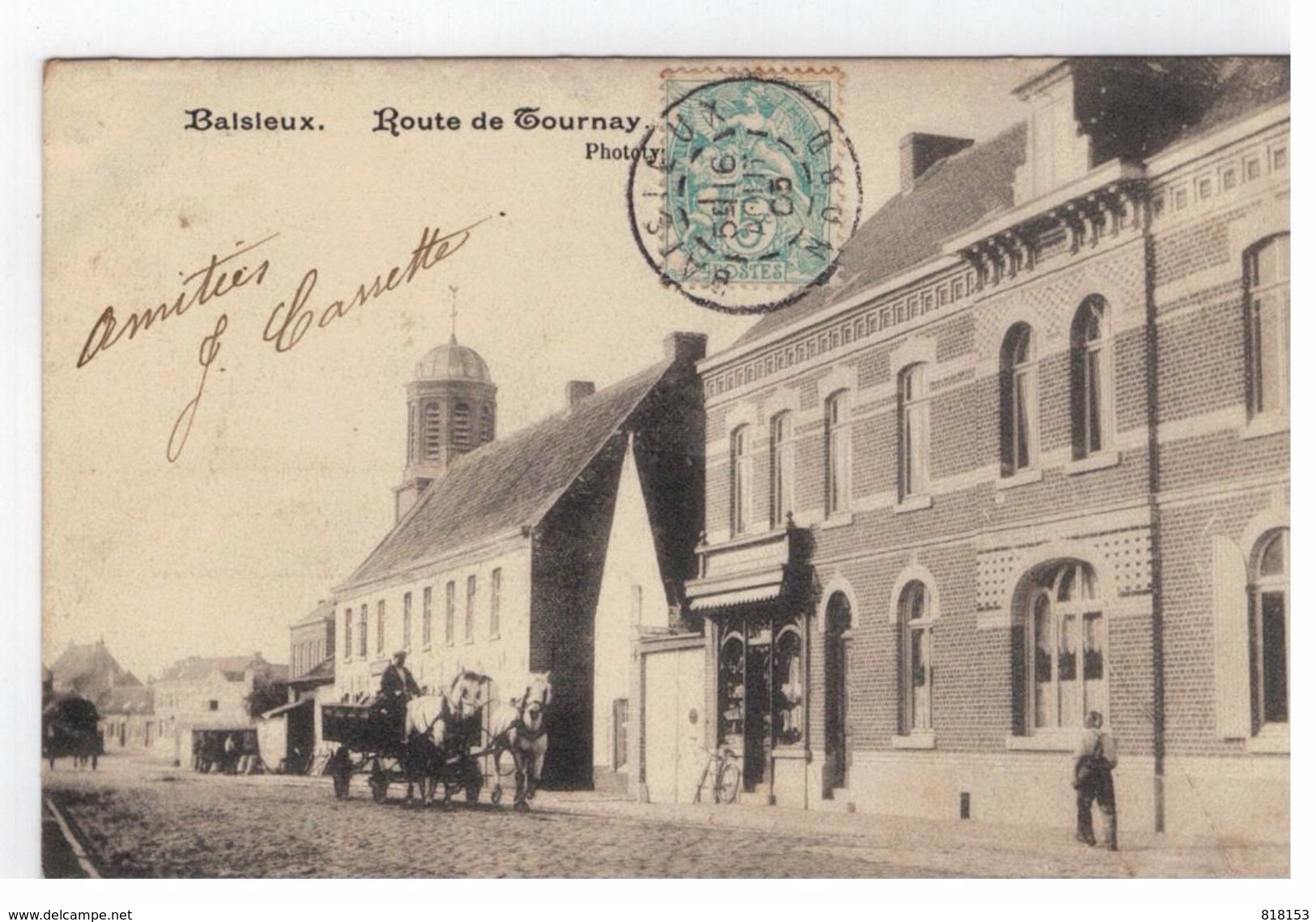 Baisieux.  Route De Tournay  1905 - Autres & Non Classés