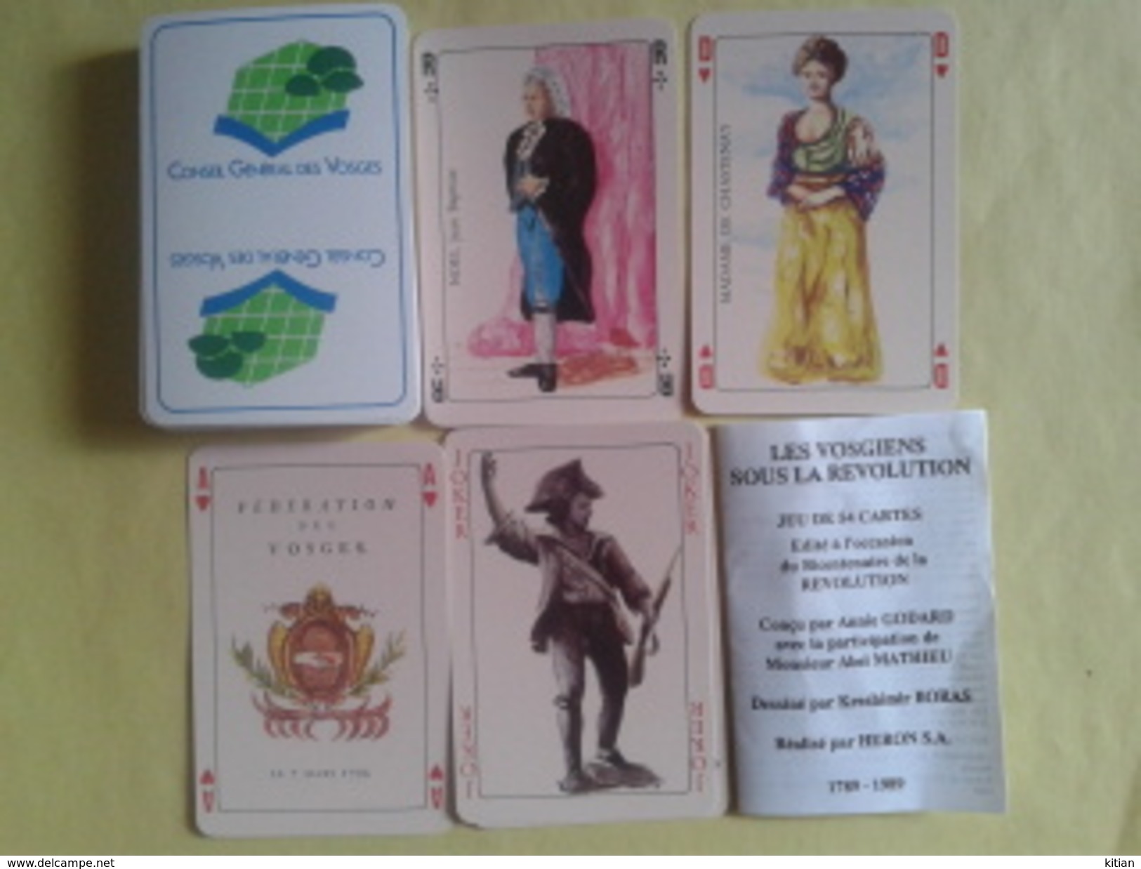 Conseil Général Des Vosges. Les Vosgiens Sous La Révolution. Jeu De  52 Cartes + 2 Jokers. Neuf Sous Blister - Cartes à Jouer Classiques