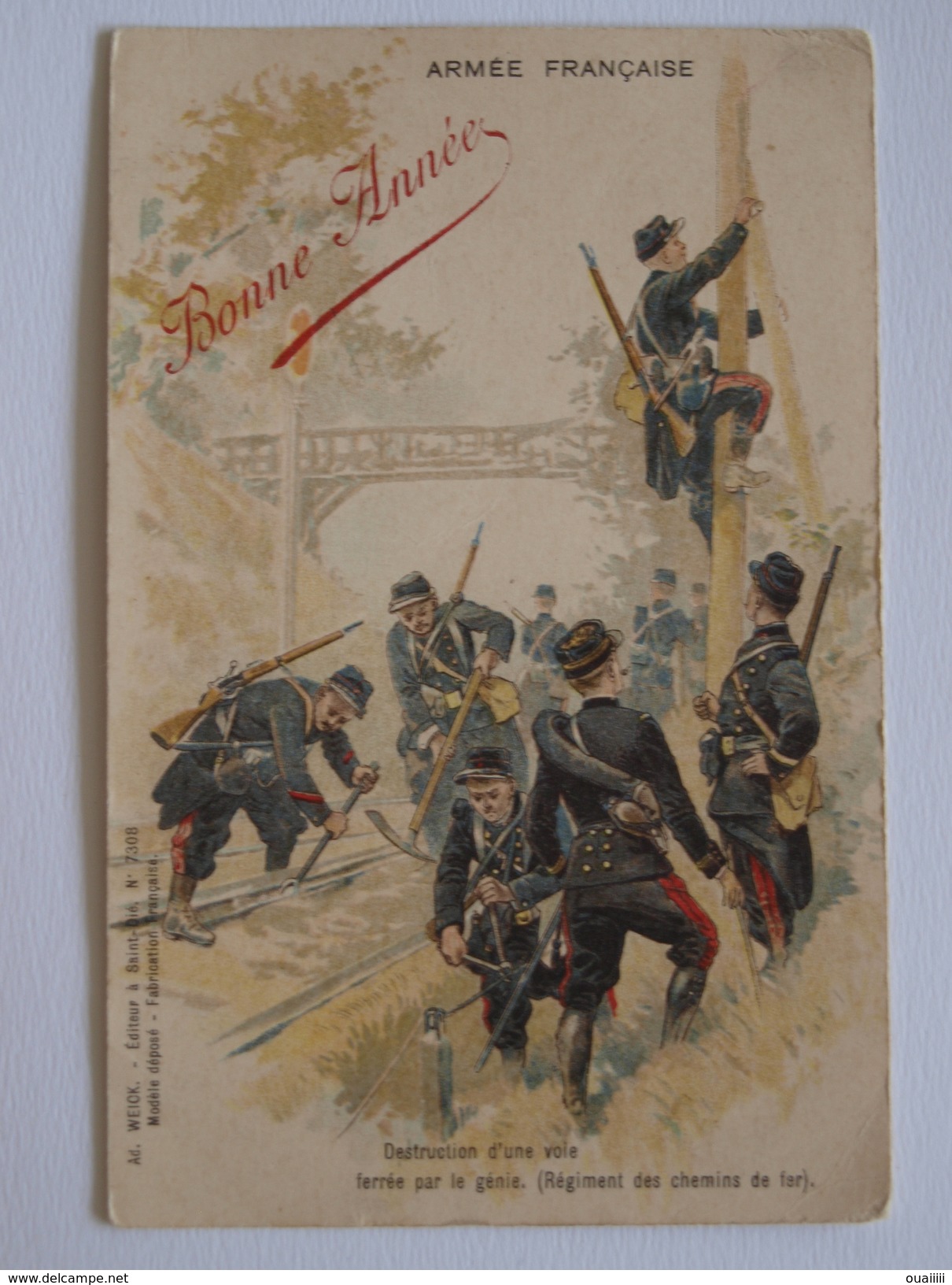 Cpa, Trés Belle Carte, Armée Française, Destruction D'une Voie Ferrée Par Le Génie - Weltkrieg 1914-18