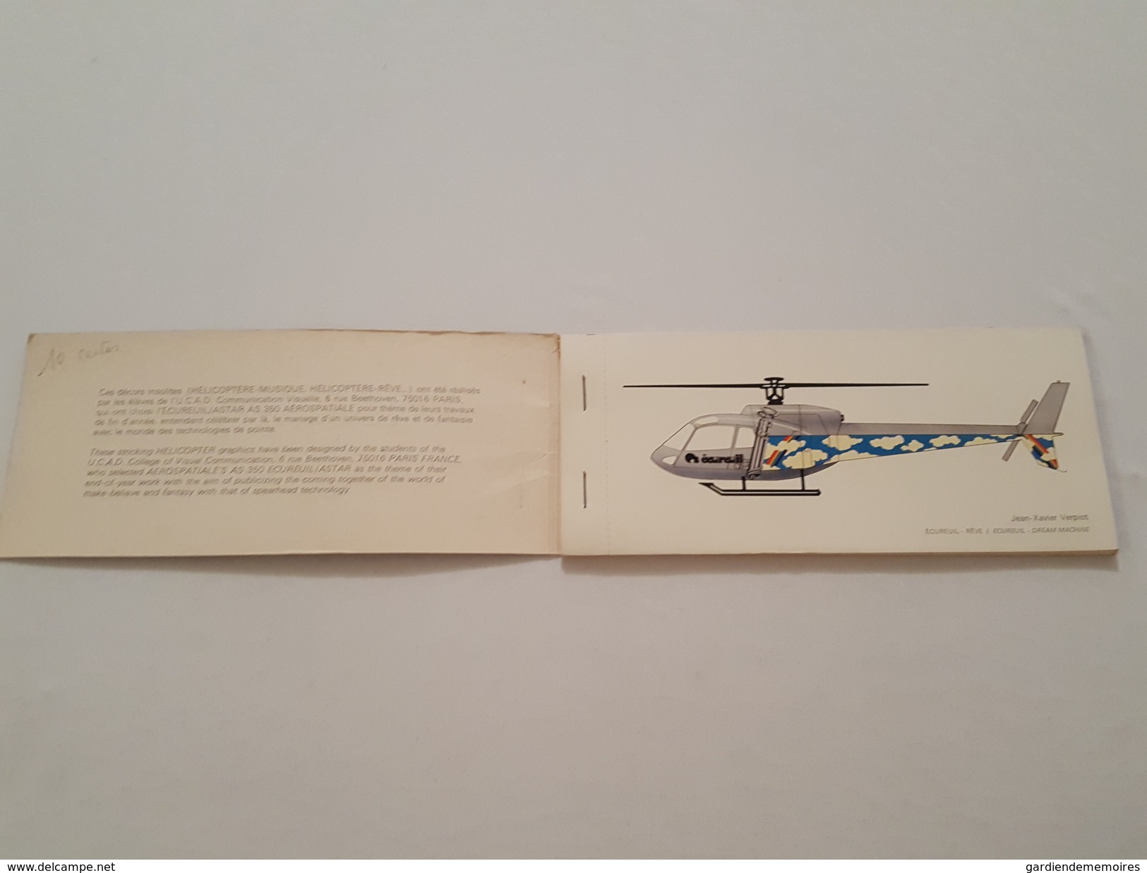 Hélicoptère - Ecureuil As 350 - Carnet De 10 Cartes - Helicopters