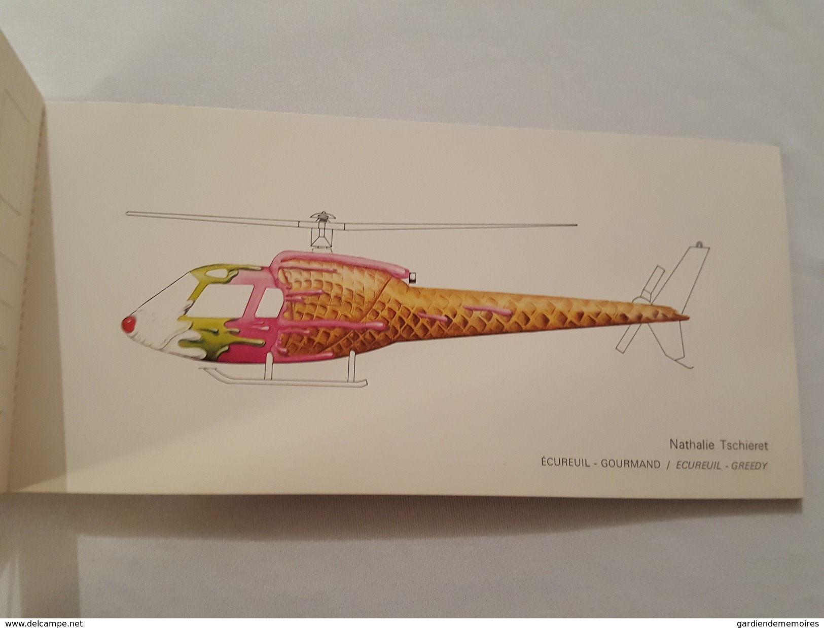 Hélicoptère - Ecureuil As 350 - Carnet de 10 Cartes