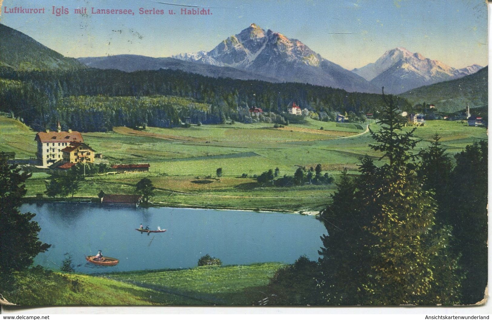 Igls Mit Lansersee, Serles Und Habicht 1913 (002245) - Igls