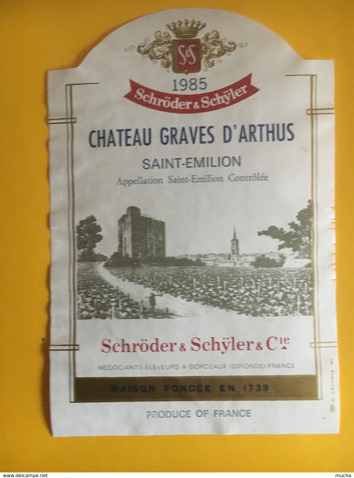 6031 - Château Graves D'Arthus 1985 Saint-Emilion - Bordeaux