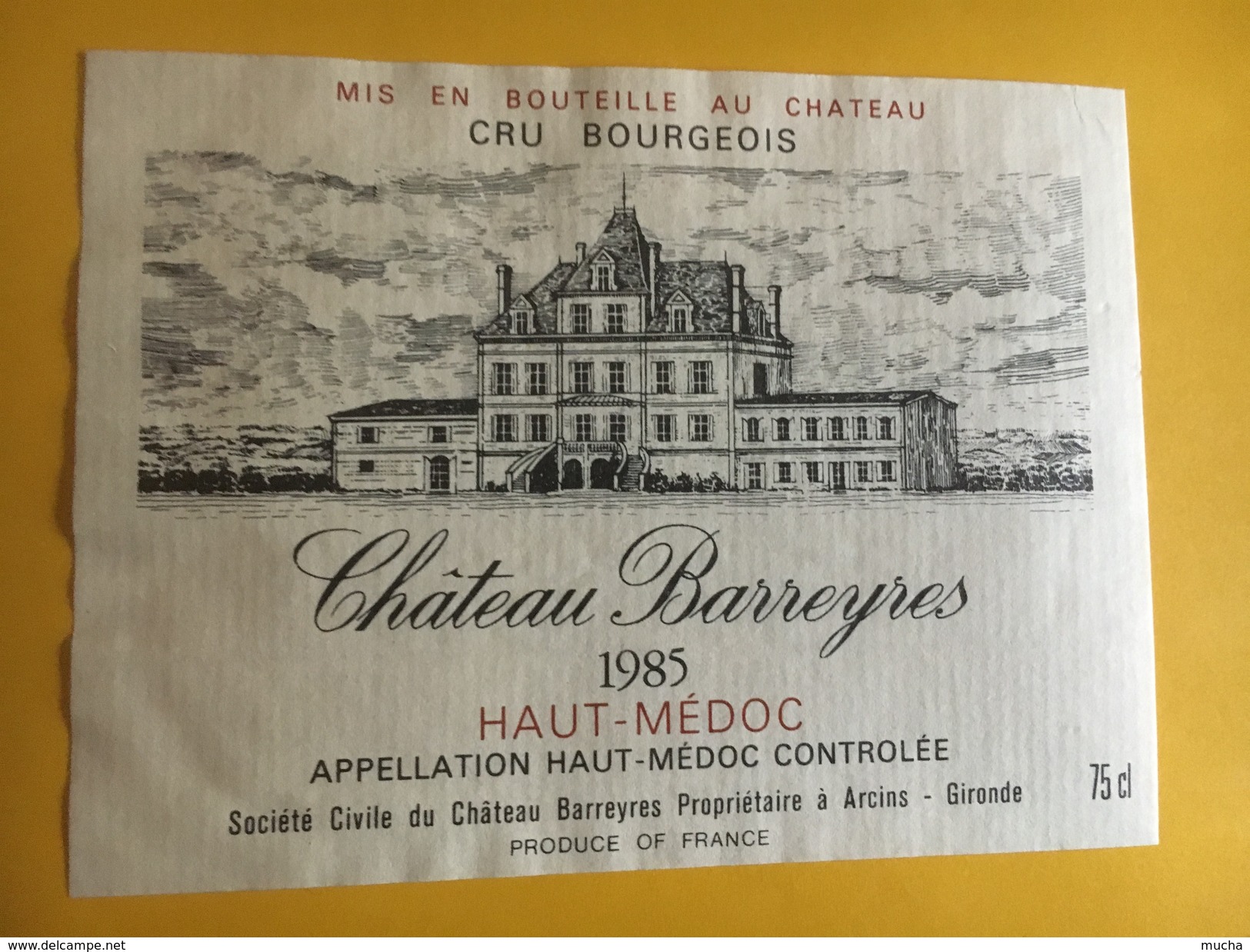 6047 - Château Barreyre 1985 Haut-Médoc - Bordeaux