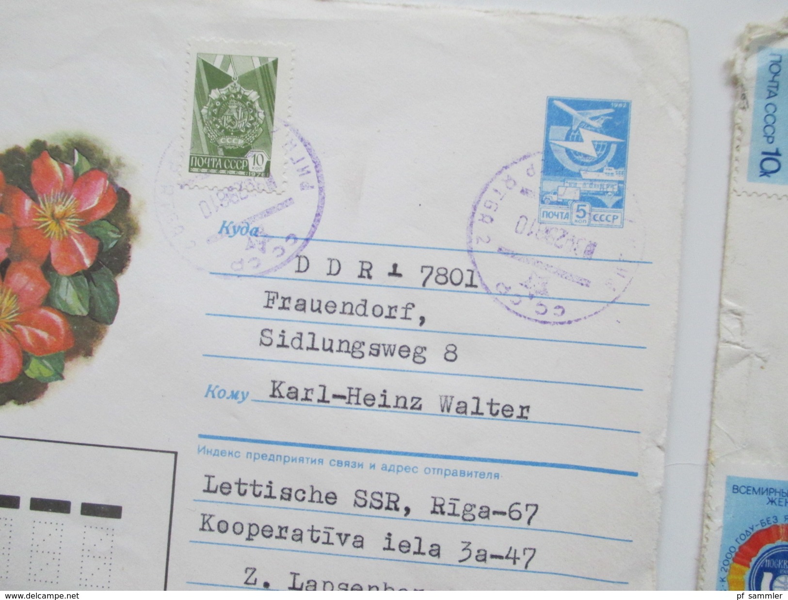 UDSSR GA / Belegeposten 140 Stk. Auch Riga / Pärnu / Lettland. R.S.S. de Lettonie. Weltraum usw. 1960 - 80er Jahre