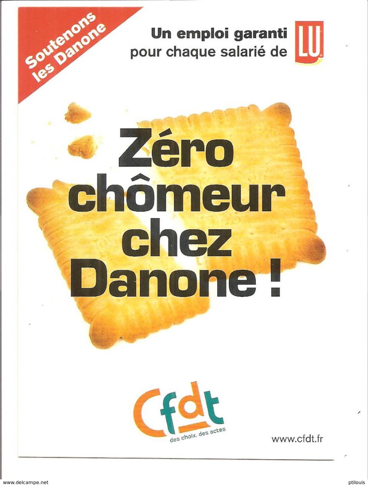 CFDT - Un Emploi Garanti Pour Chaque Salarié De LU - Zéro Chômeur Chez DANONE - Syndicalisme Hebdo N° 2837 - Syndicats