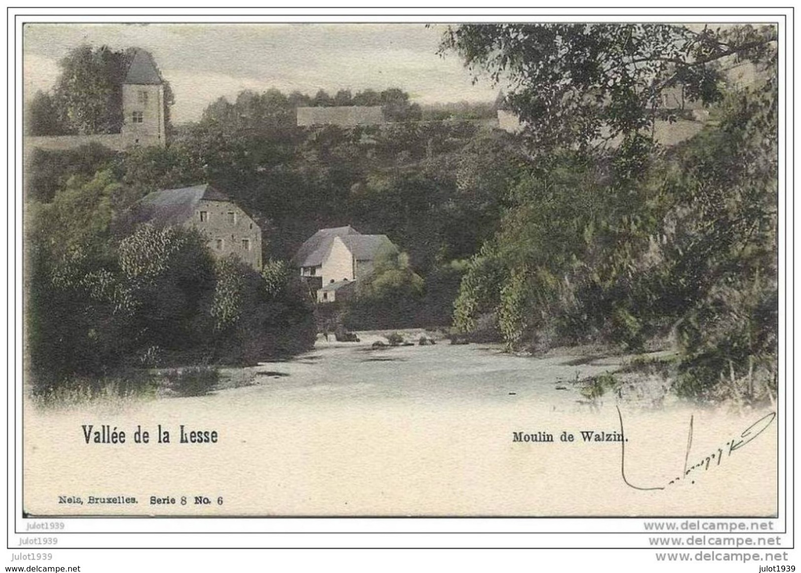 WALZIN ..-- Nels 8 , N° 6 . Le MOULIN . 1904 Vers BRUXELLES ( Mr Robert SCHMITT ) . Voir Verso . - Dinant