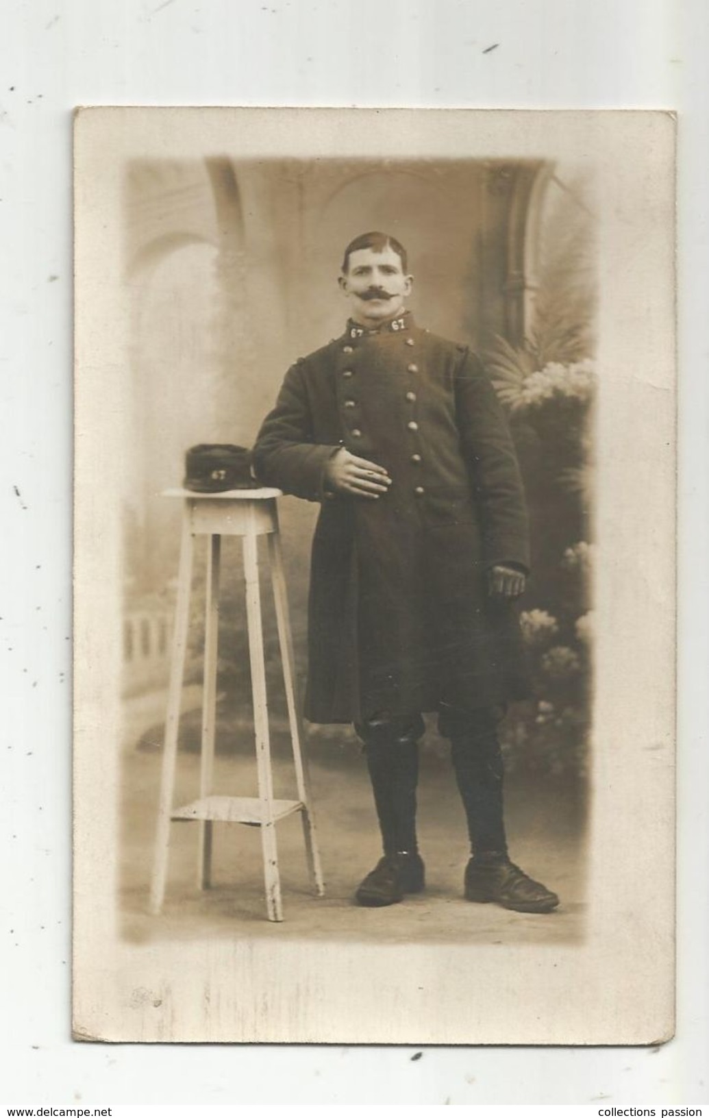 Carte Photo ,vierge ,militaria , Militaire Du 67 éme - Personen