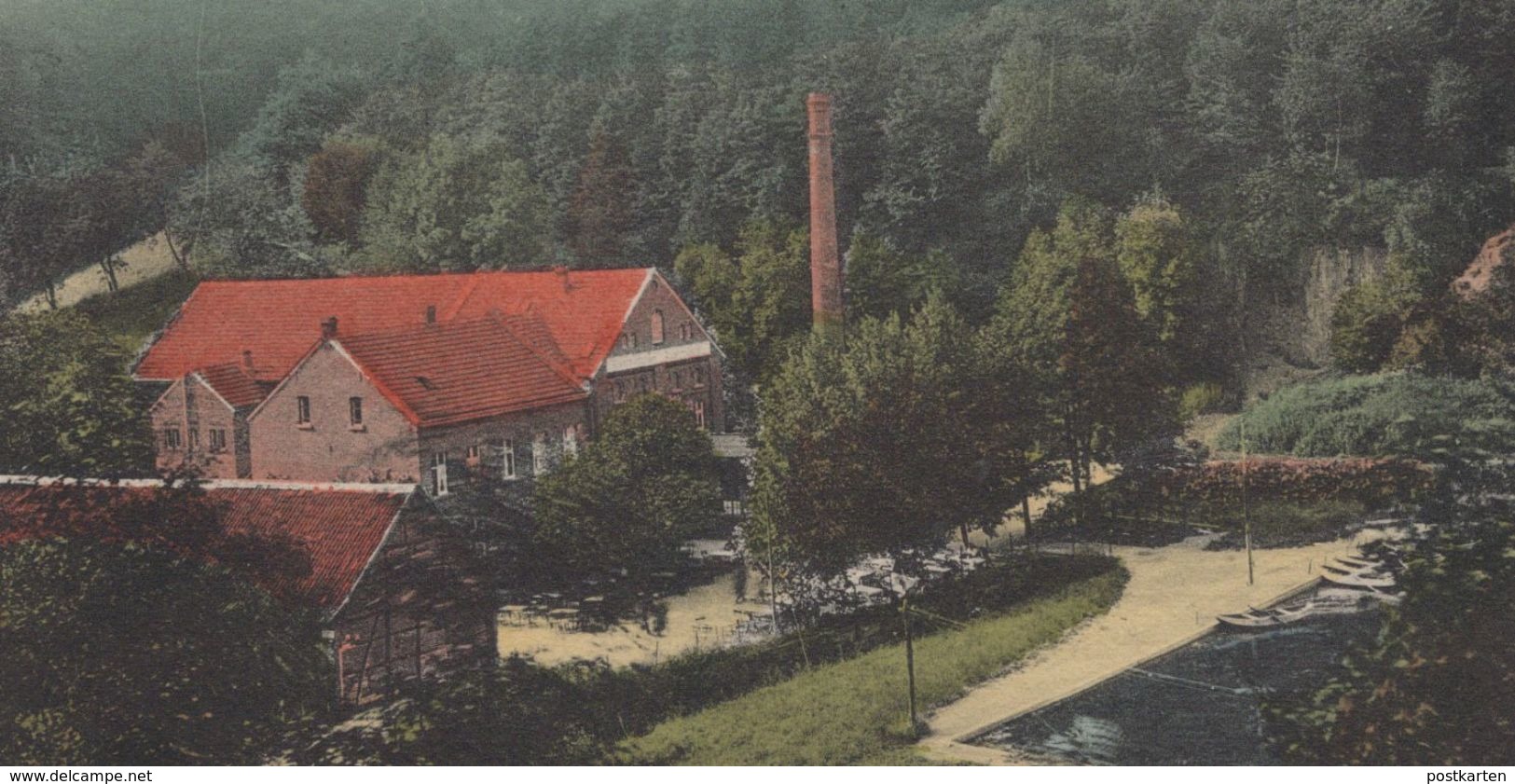 ALTE POSTKARTE RATINGEN AUERMÜHLE PANORAMA Teich Mühle Ansichtskarte Postcard AK Cpa - Ratingen