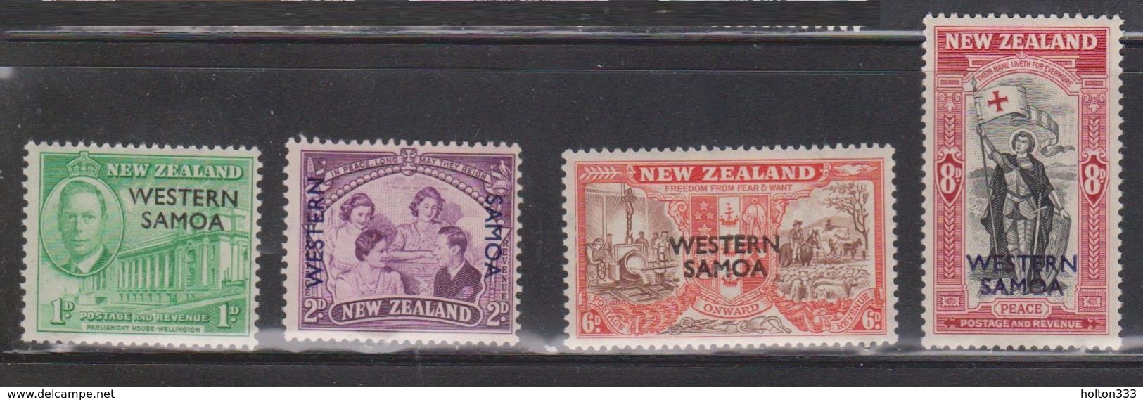 SAMOA Scott # 191-4 MNH & MH - Peace Issue New Zealand Stamps Overprinted - Samoa