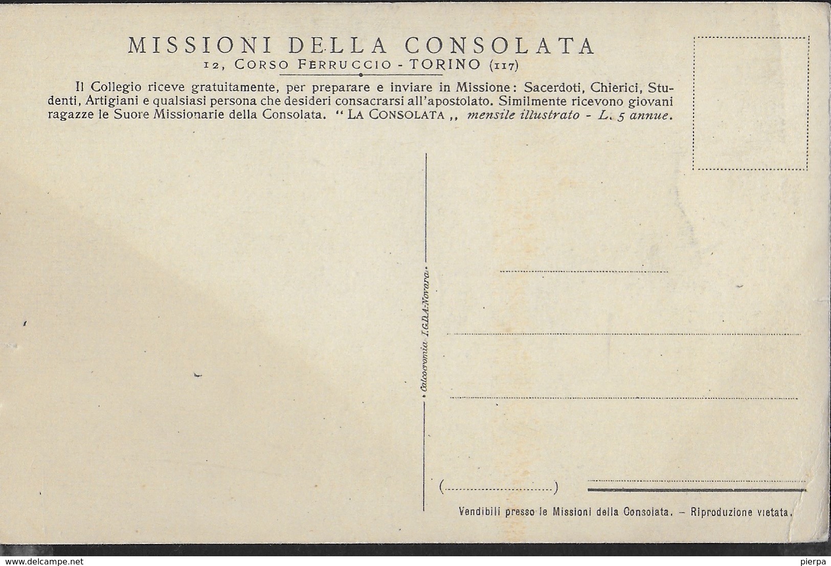 MISSIONI DELLA CONSOLATA - UNA CATECUMENA DI RICCA FAMIGLIA - ANNI 30 - FORMATO PICCOLO - NUOVA NV - Missioni