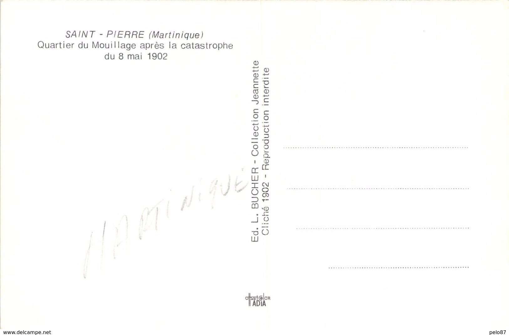 CPA  Martinique Saint-Pierre Quartier Du Mouillage Après La Catastrophe Du 8 Mai 1902   ER1210 - Autres & Non Classés