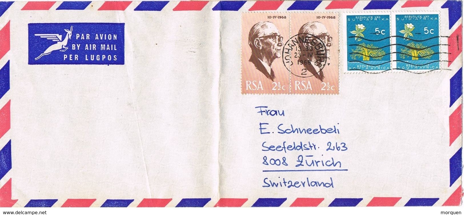 26621. Carta Aerea JOHANNESBURG (South Africa) RSA 1968 - Cartas & Documentos