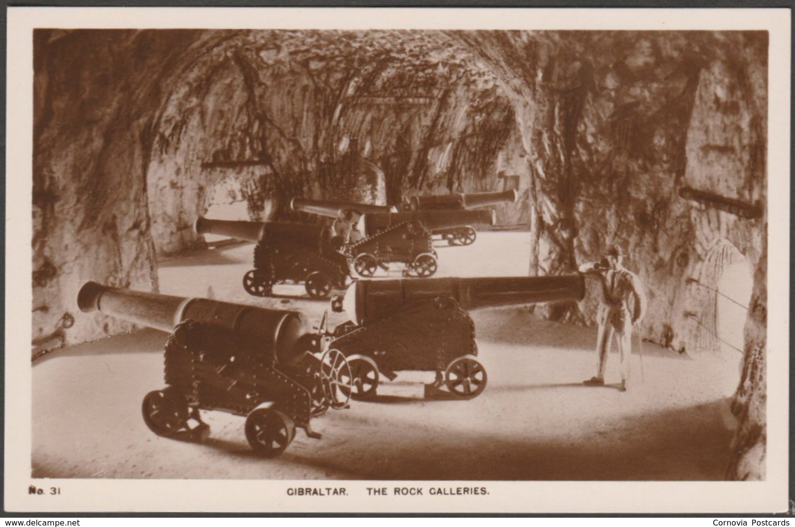 The Rock Galleries, Gibraltar, C.1930s - Imperial Newsagency RP Postcard - Gibraltar