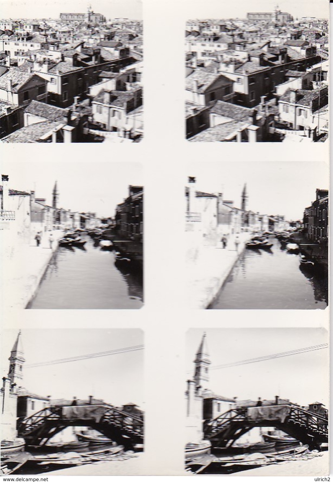 Fotos Venedig - Kanäle Etc. - Stereophoto - Ca. 1950 (31797) - Photos Stéréoscopiques