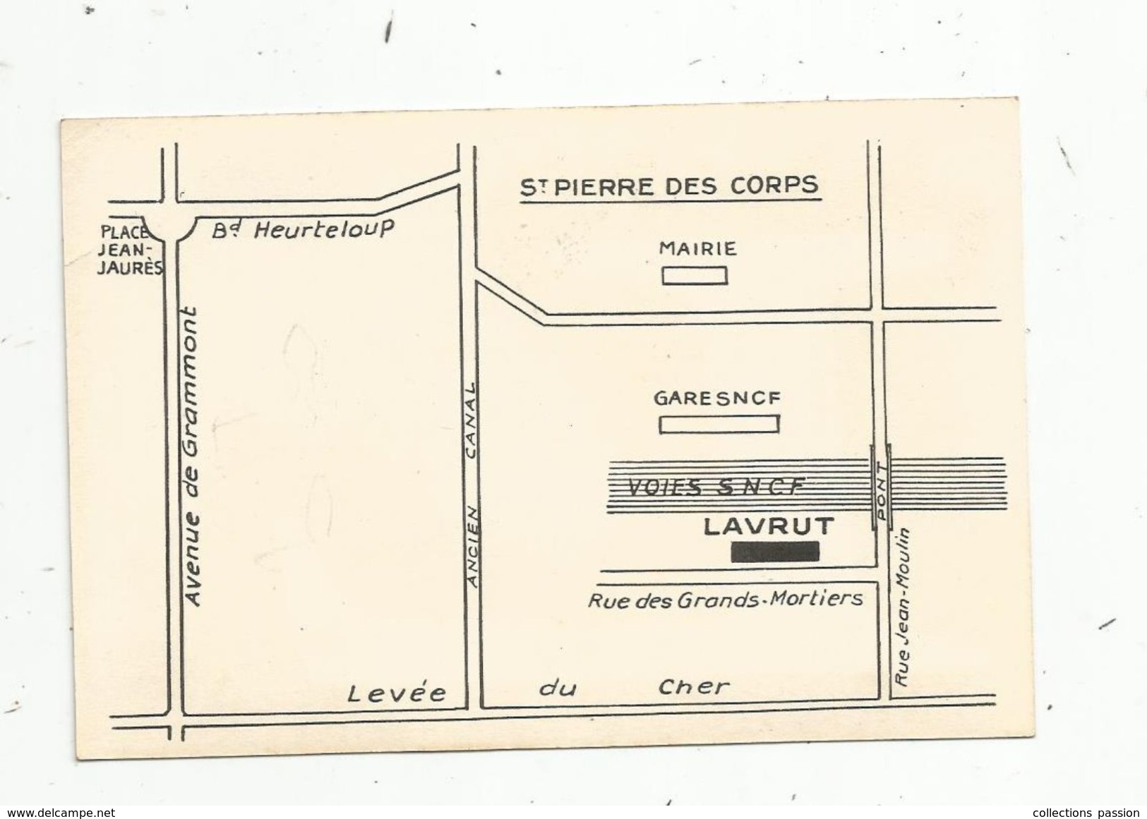 Carte De Visite , établissement LAVRUT , SAINT PIERRE DES CORPS , 37 , Indre Et Loire, 2 Scans - Visitenkarten
