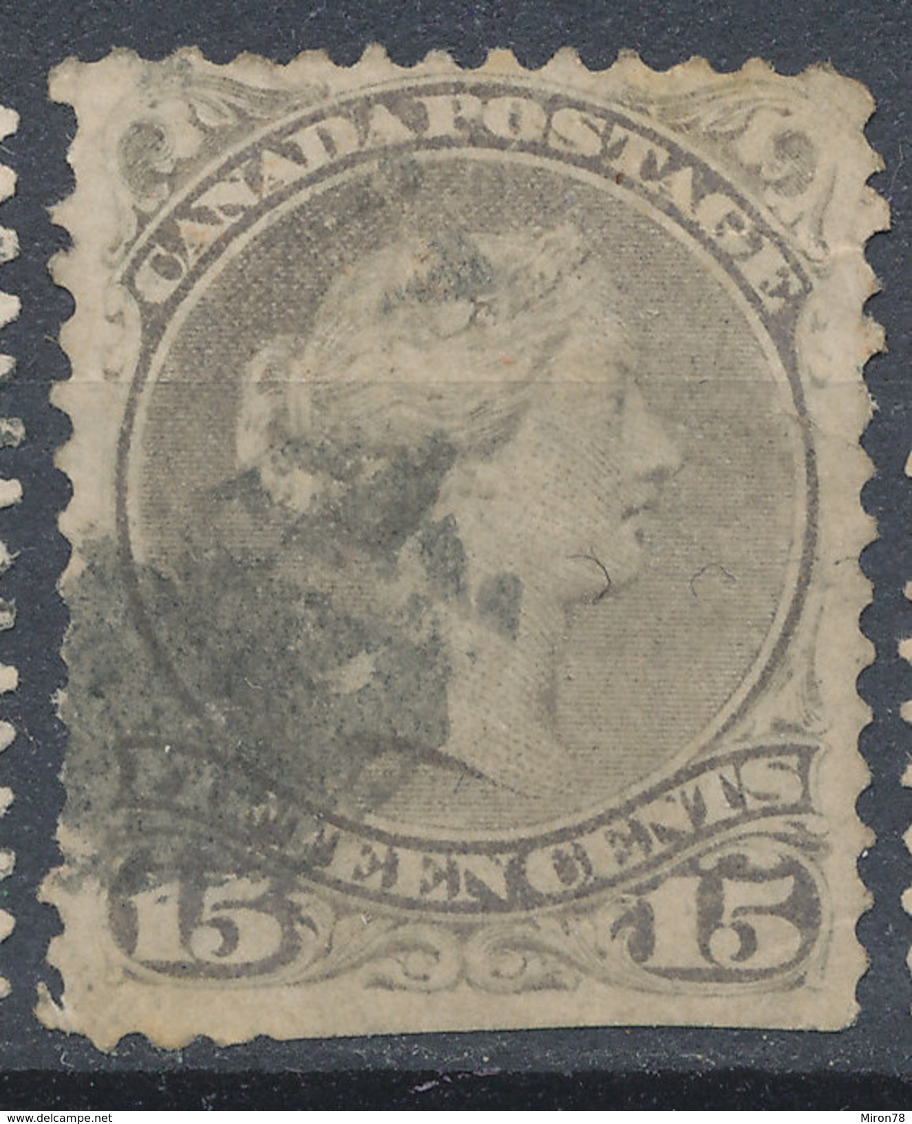 Stamps  Canada 1868 15c Large Used - Gebraucht