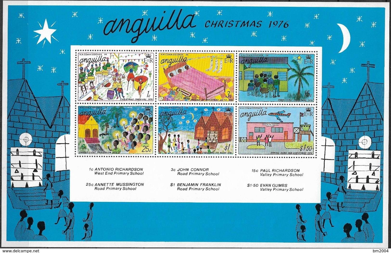1976 Anguilla Mi. Bl. 14 **MNH Christmas - Anguilla (1968-...)