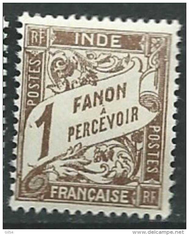 Inde Française -  Taxe  -   Yvert N°  15 *     AH 24628 - Unused Stamps