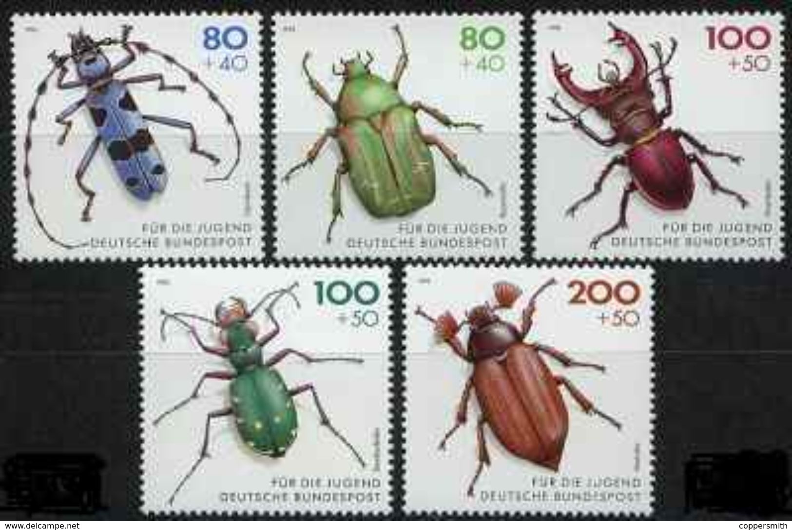 (186) Germany / Allemagne / BRD / RFA  Insects / Bucks / Scarabees / Käfer  ** / Mnh  Michel 1666-70 - Autres & Non Classés