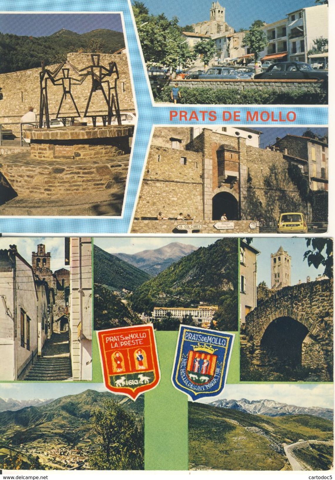 Prats De Mollo La Preste La Sardane-Porte De France-Le Firal-Rue Croix De La Mission-etc... Lot  De 2 Cpsm Format 10-15 - Autres & Non Classés