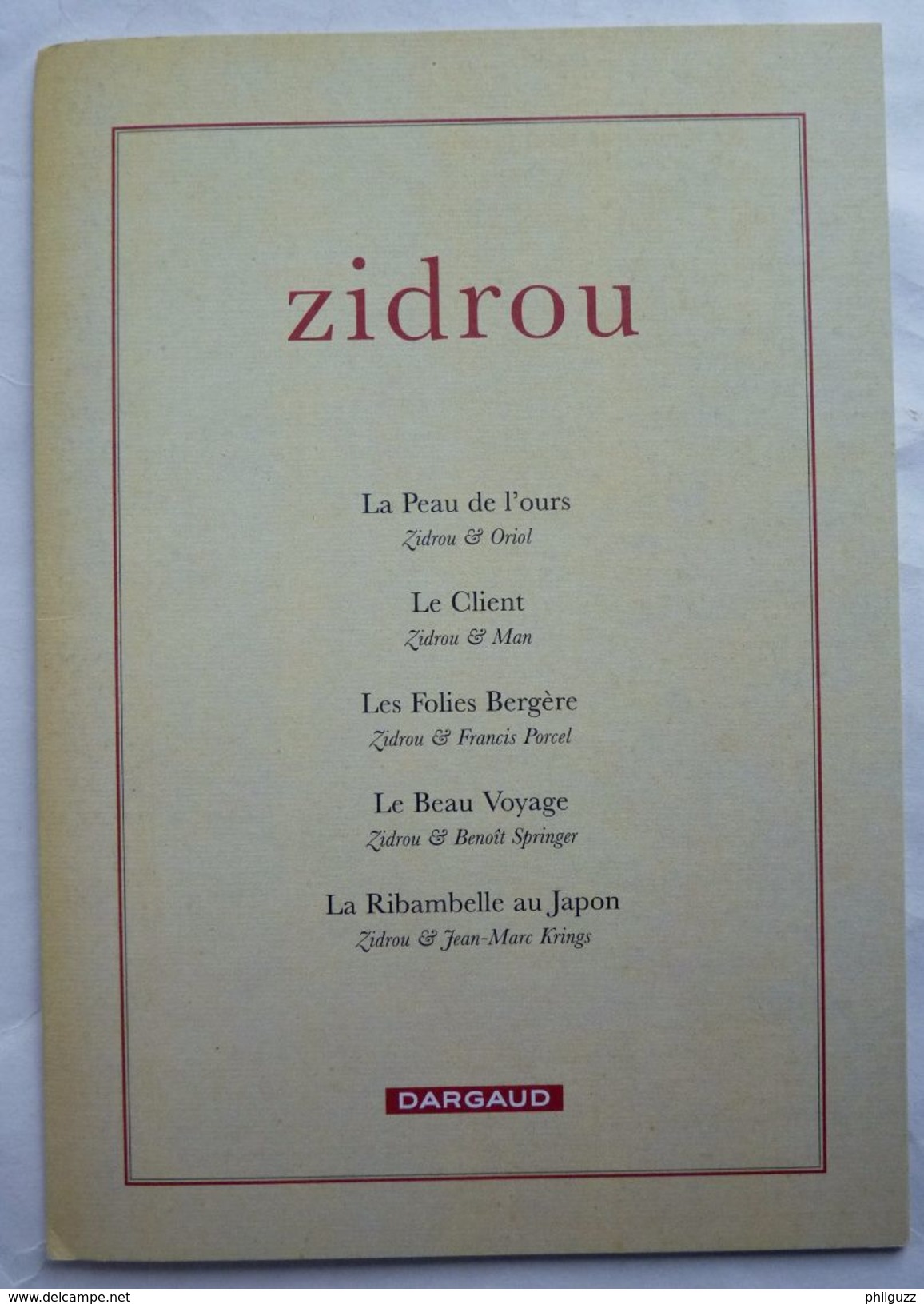 DOSSIER DE PRESSE DARGAUD ZIDROU - ORIOL PORCEL MAN SPRINGER  2012 - Persboek