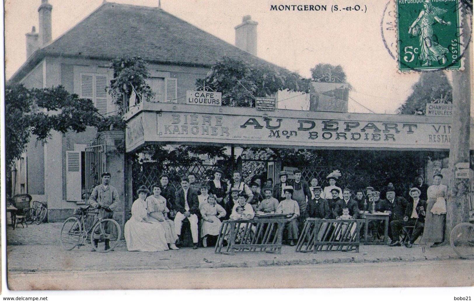 D95 - MONTGERON ( S. & O. ) "Au Départ " Maison Bordier - Montgeron