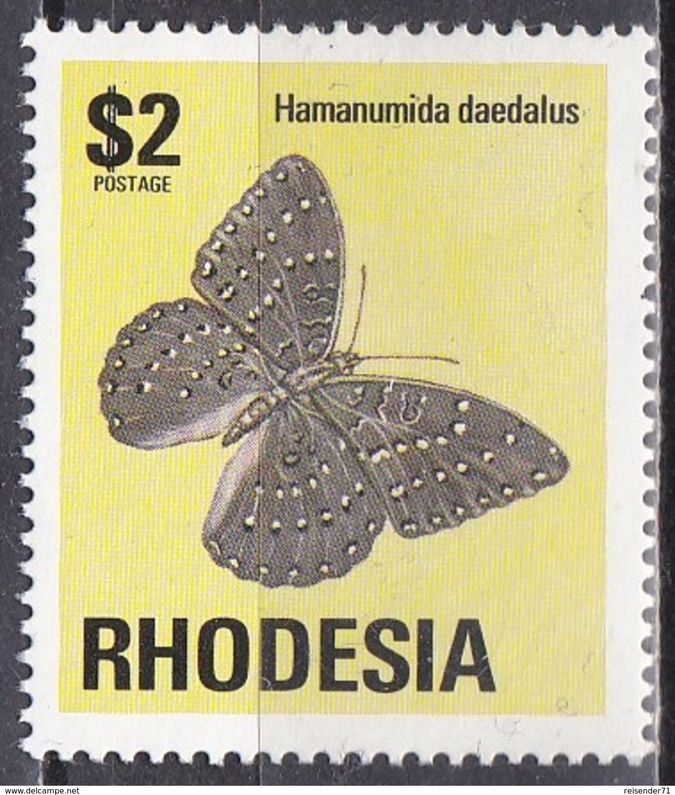 Rhodesien Rhodesia Zimbabwe 1974 Tiere Fauna Animals Schmetterlinge Butterflies Insekten Insects, Mi. 154 ** - Rhodesia (1964-1980)