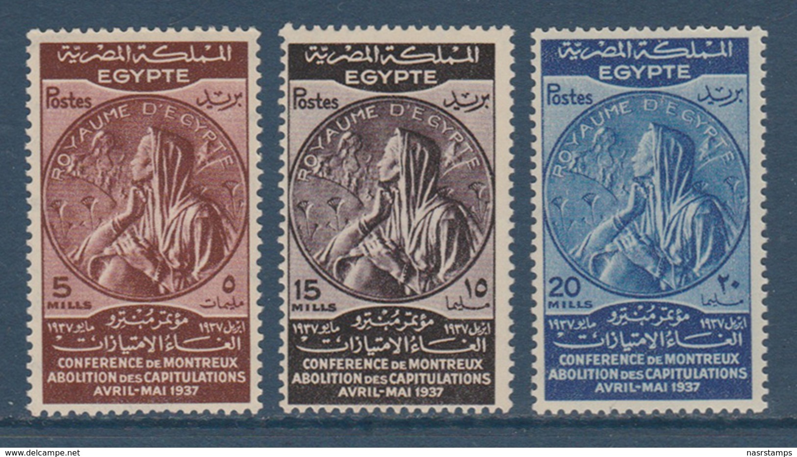 Egypt - 1937 - ( International Treaty Signed At Montreux ) - Complete Set - MNH** - Nuovi