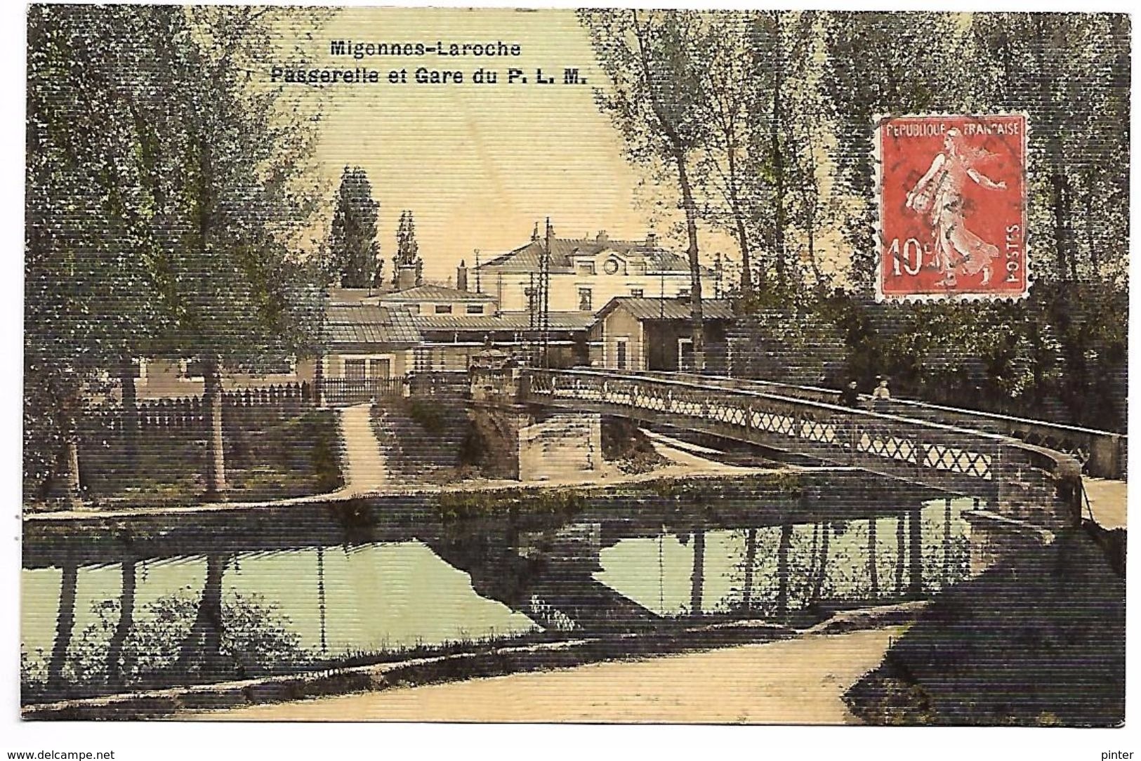 LAROCHE MIGENNES - Passerelle Et Gare Du PLM - Migennes