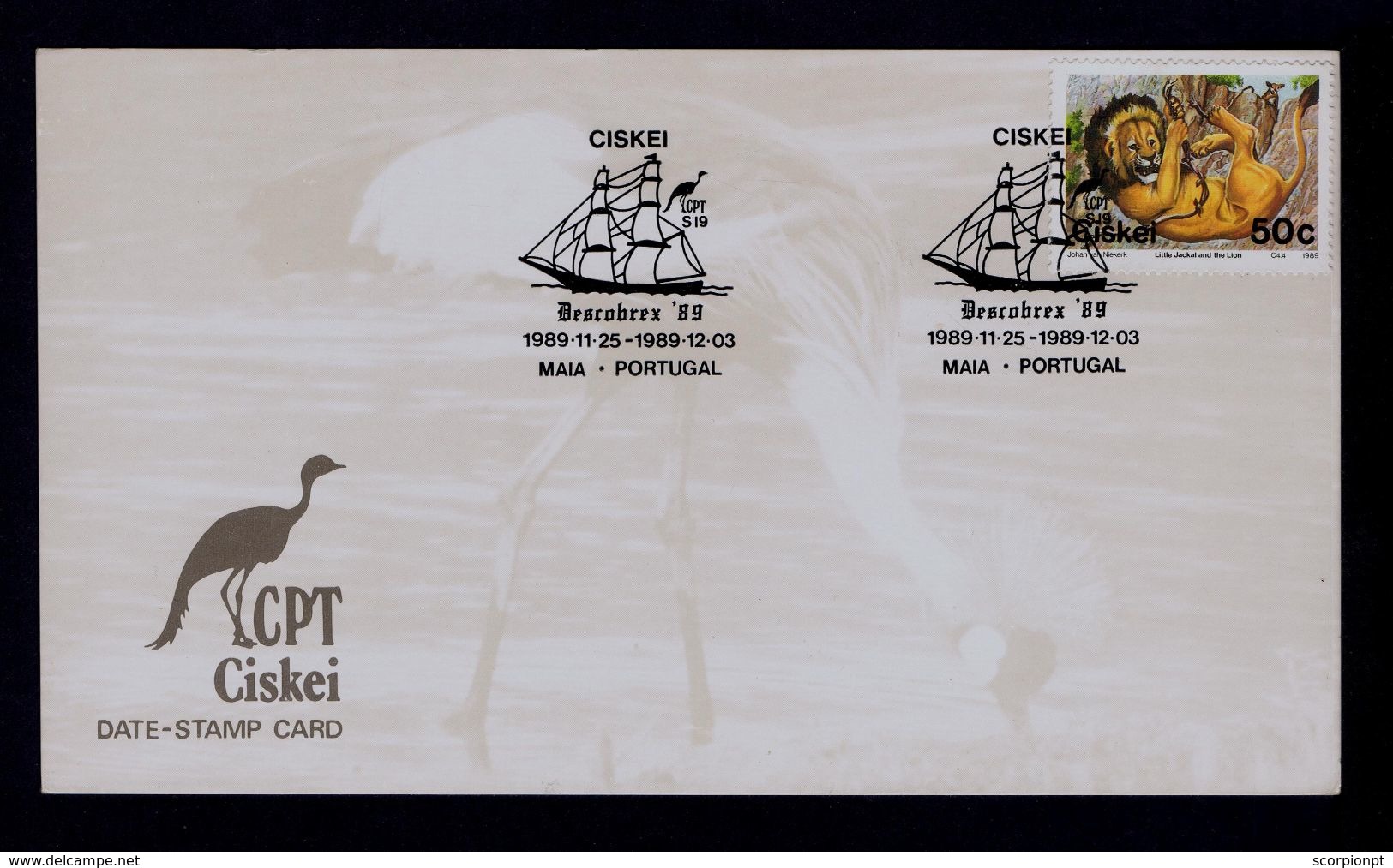 Descobrex'89 Maia CISKEI 1989 Ships Boats Discoveries Portugal Sp4968 - Briefe U. Dokumente