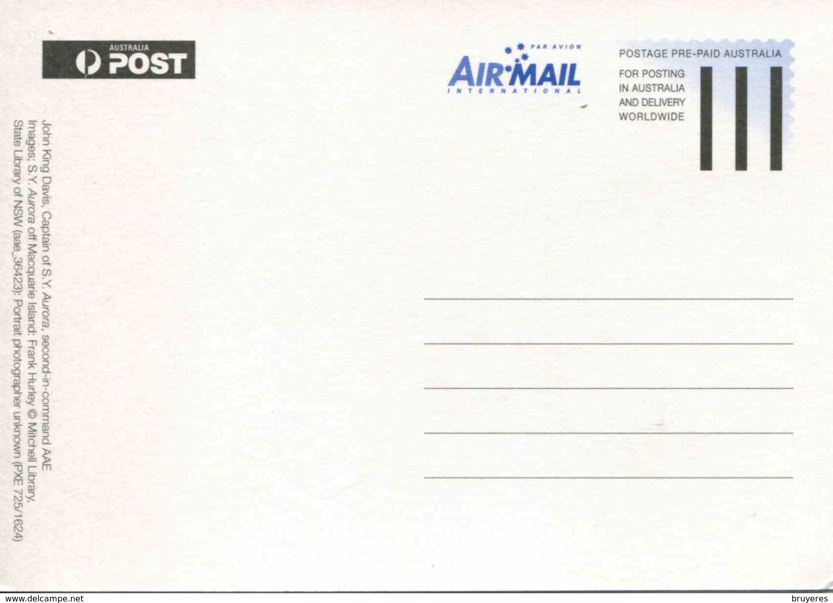 Entier Postal De 2011 Sur CP Avec Timbre Et Illust. "Portrait De John King Davis" - Oblit. PJ 02 Août 2011" - Maximum Cards
