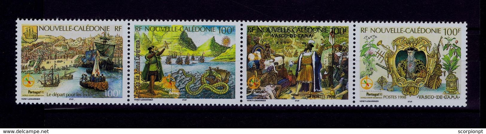 NOUVELLE-CALÉDONIE India Indes Cap Bonne Esperance 1998 Ships Boats Discoveries Portugal 98 Flowers Fleurs Flora Sp4970 - Lettres & Documents