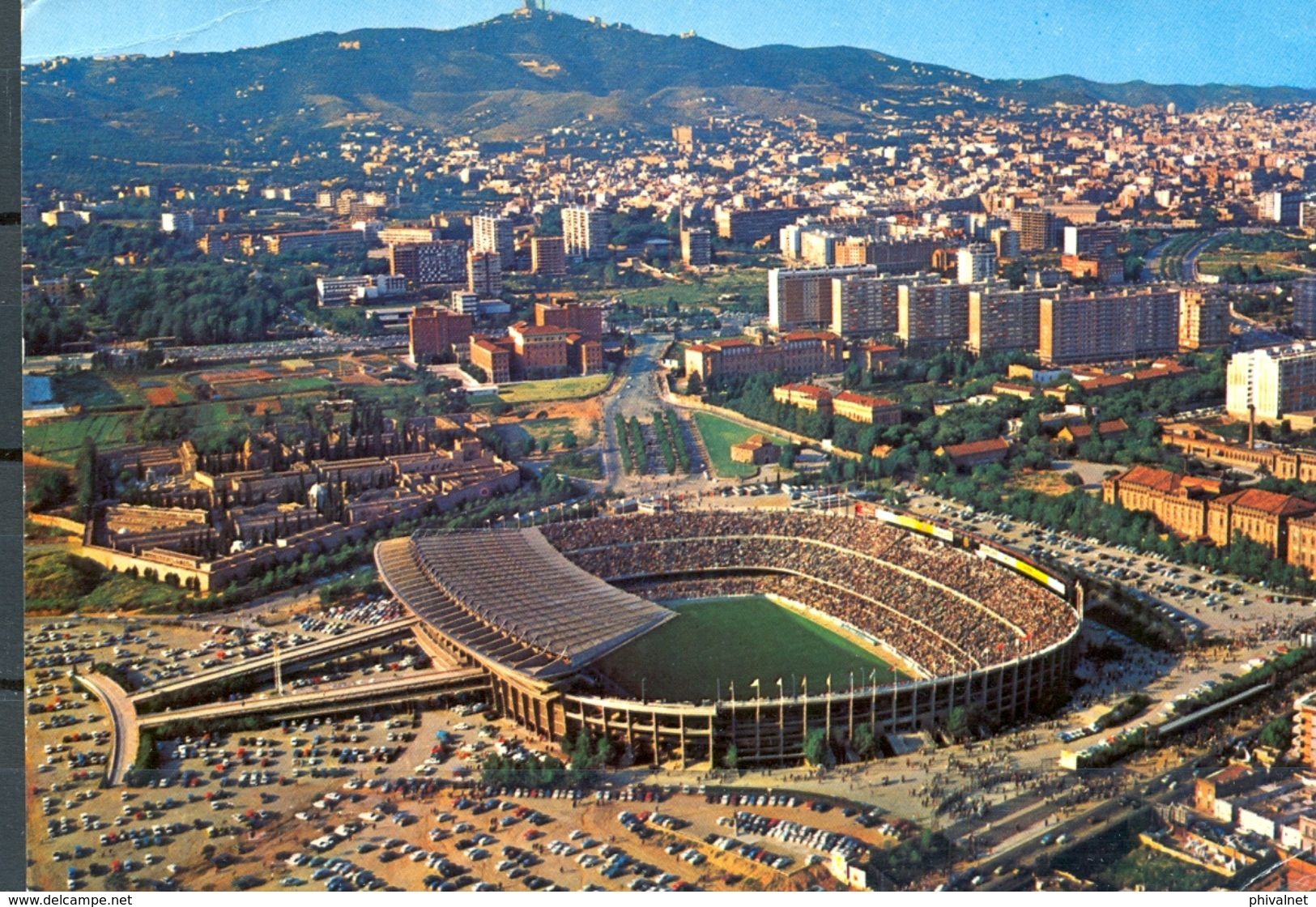 1978 , TARJETA POSTAL CIRCULADA  , EL NOU CAMP DEL FÚTBOL CLUB BARCELONA - Calcio