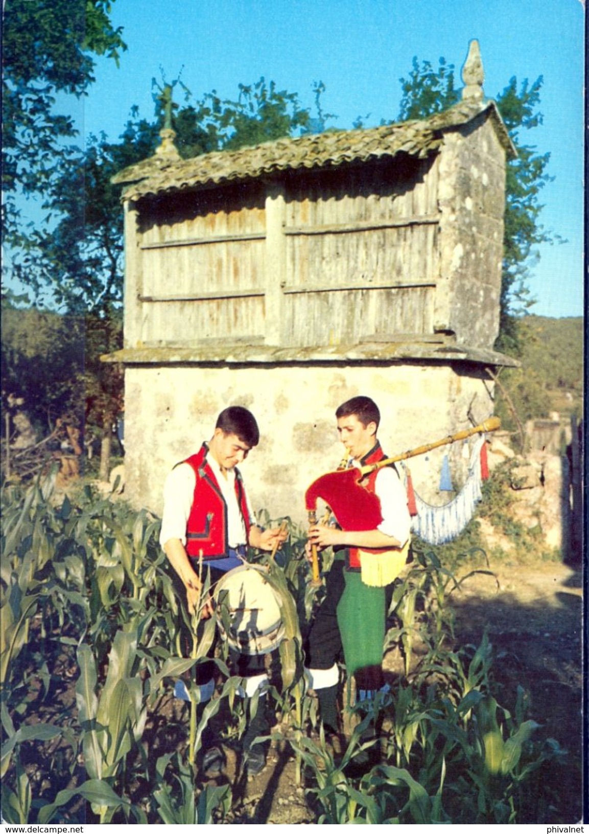 TARJETA POSTAL NO CIRCULADA , FOLCLORE GALLEGO , EL GAITERO , LE CORNEMUSEUR , THE BAGPIPER - Musik