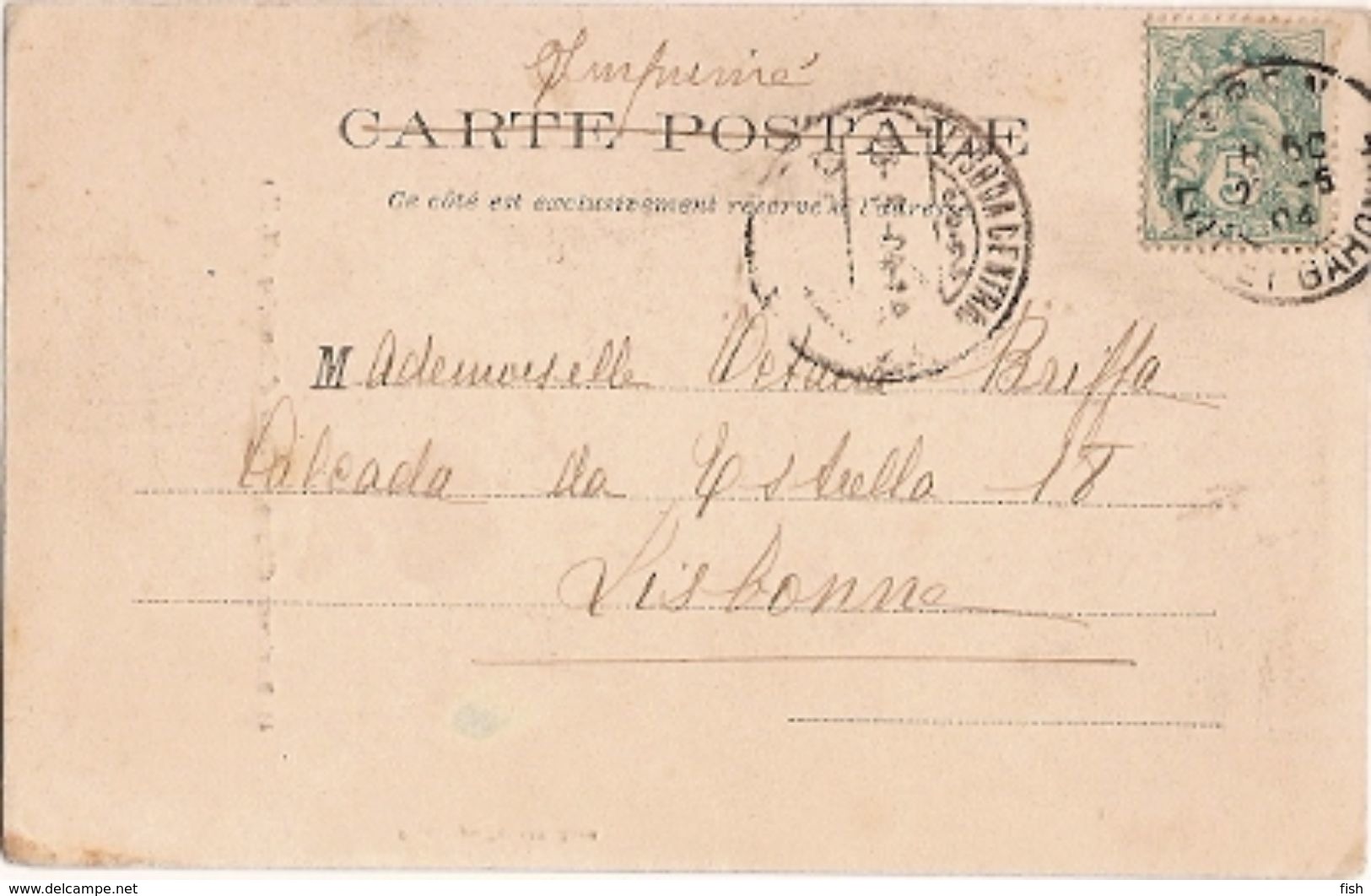 France & Circulated Postal,  Tour D'Hautefage-la-Tour, Agen, Lisboa 1904 (41) - Monuments