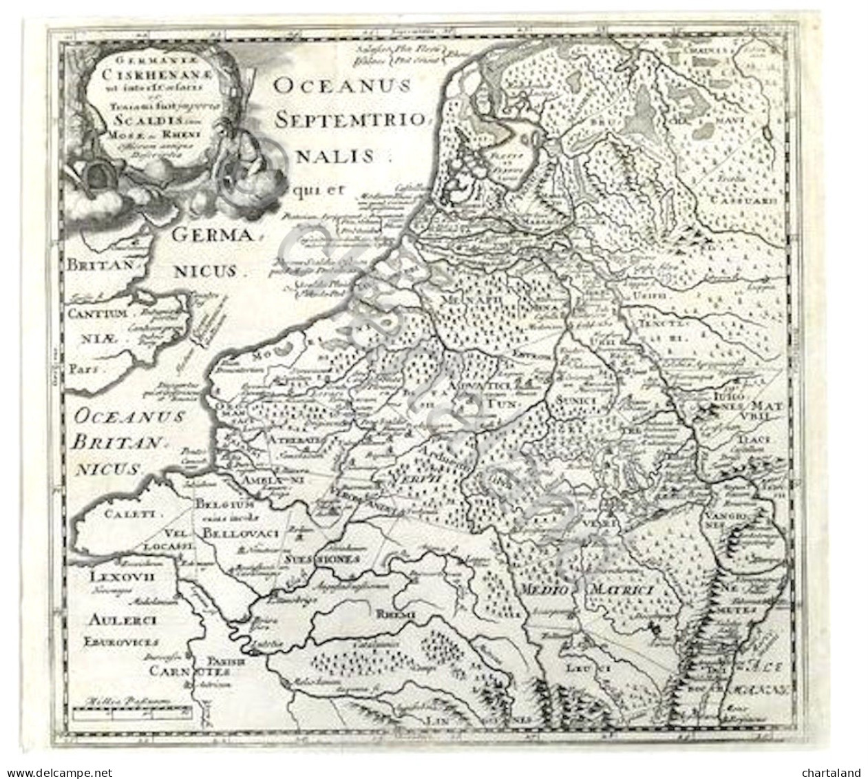 Carta Geografica - Germaniae Cisrhenanae Ut Inter I. Caesaris - Germania - 1729 - Altri & Non Classificati