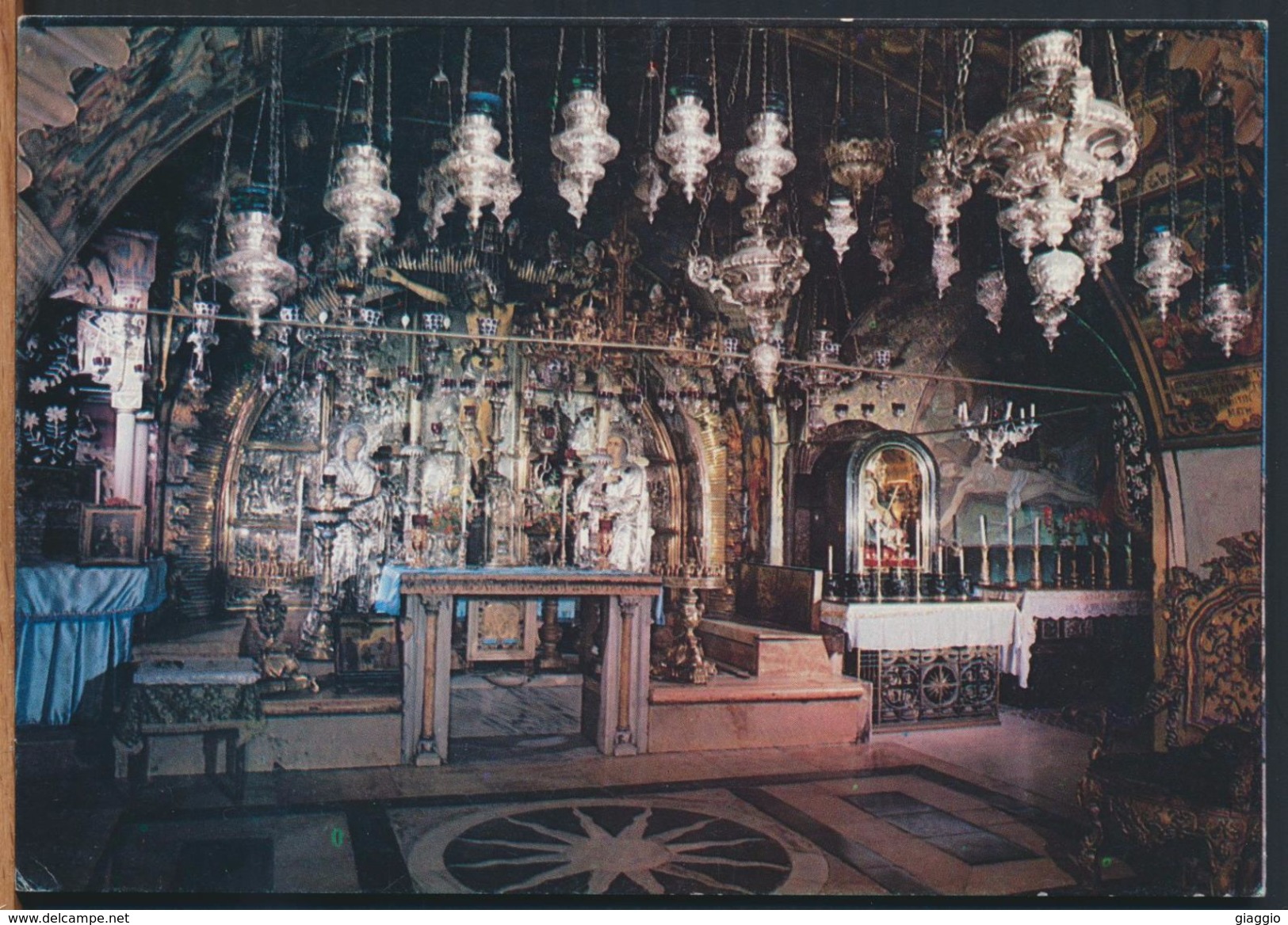 °°° 9777 - ISRAEL - JERUSALEM - CHURCH OF THE HOLY SEPULCHERE CALVARY - 1984 With Stamps °°° - Israele