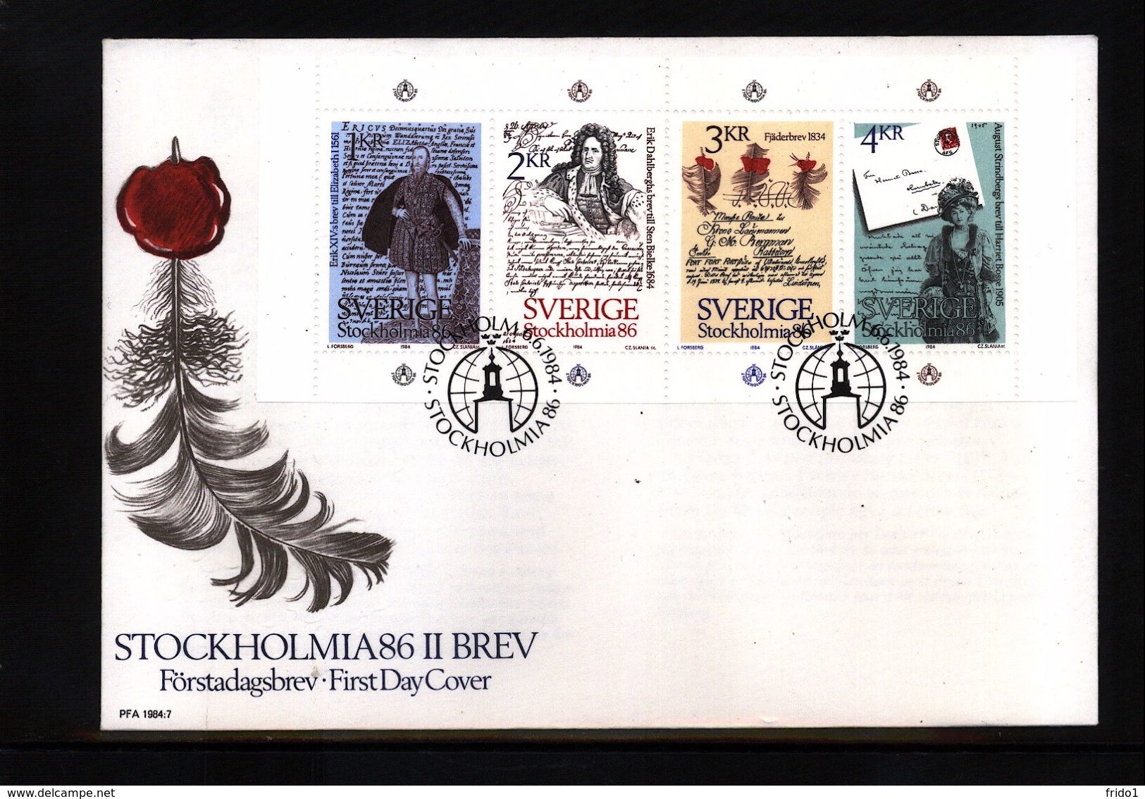 Schweden 1984 Post FDC - Correo Postal