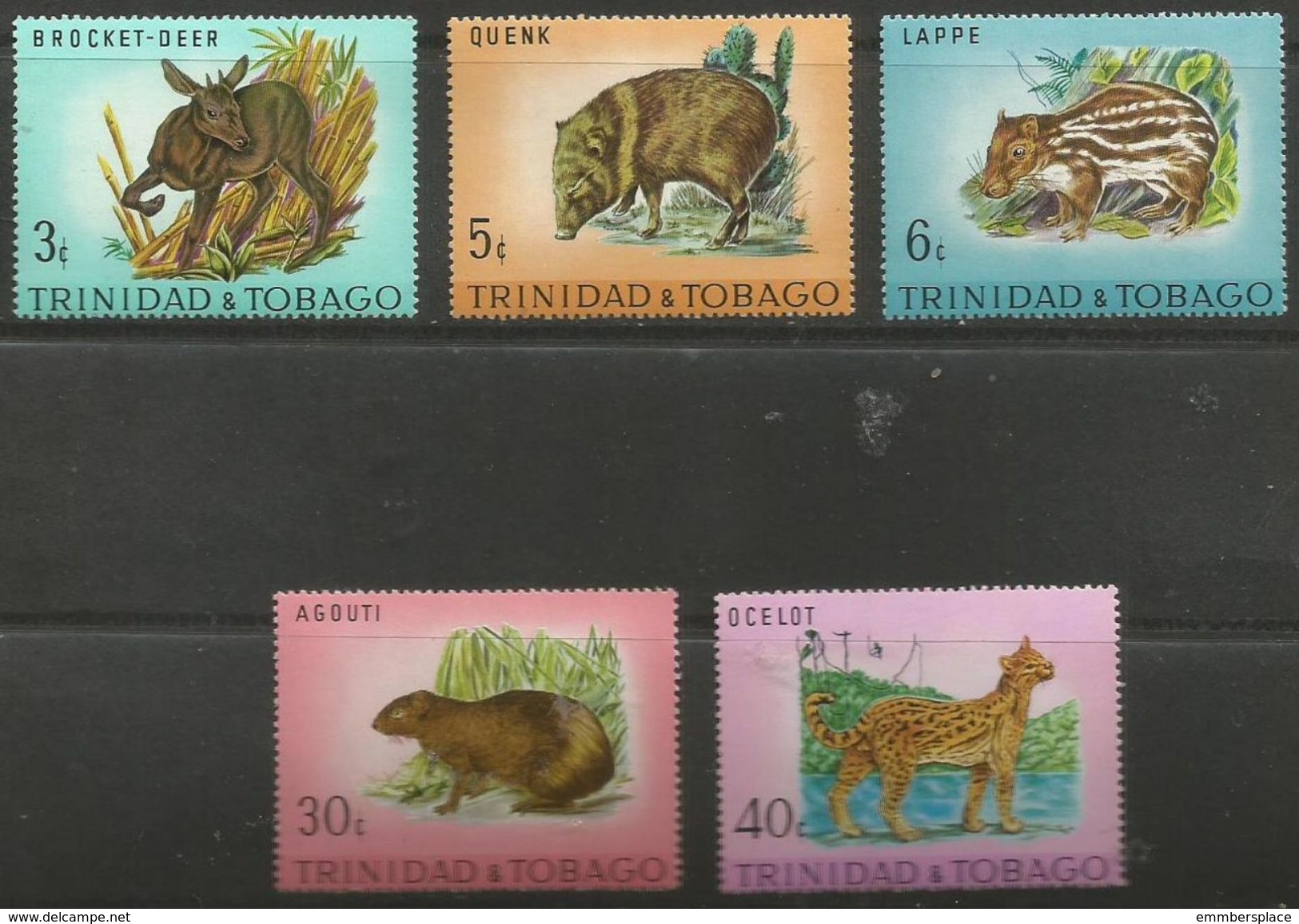 Trinidad & Tobago - 1971 Animals Set Of 5 MNH **  SG 392-6  Sc 196-200 - Trinidad & Tobago (1962-...)