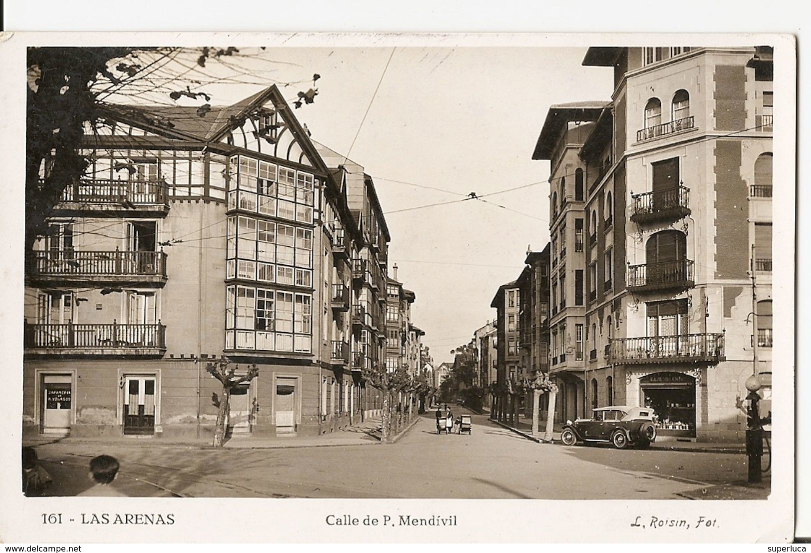 P-161-LAS ARENAS-CALLE DE P.MENDIVIL PERIODO REPUBBLICA SPAGNOLA 1937 - Autres & Non Classés