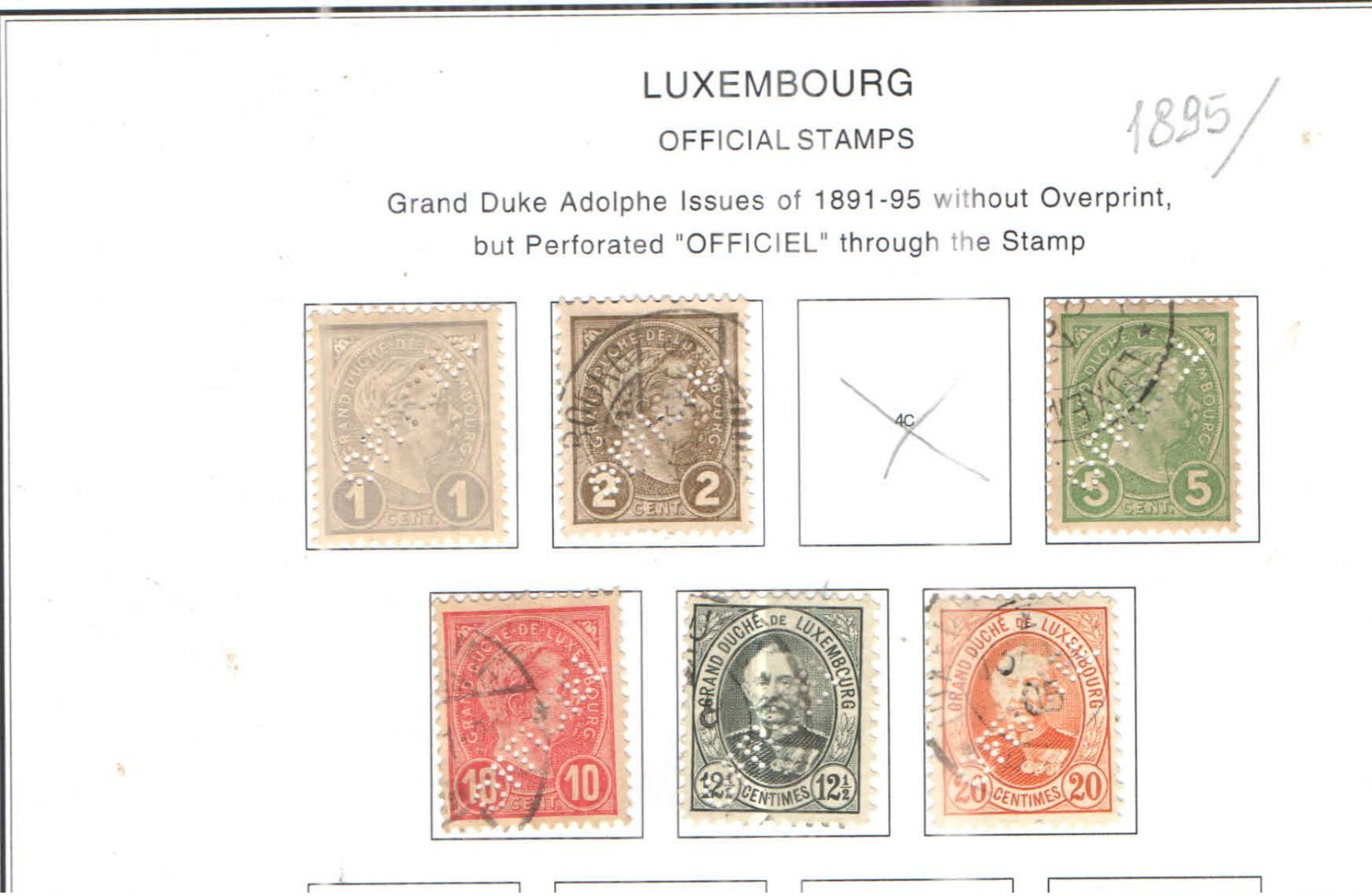 Lussemburgo 1906/26 Official Scott.O80+81+84+86+See Scans - Officials