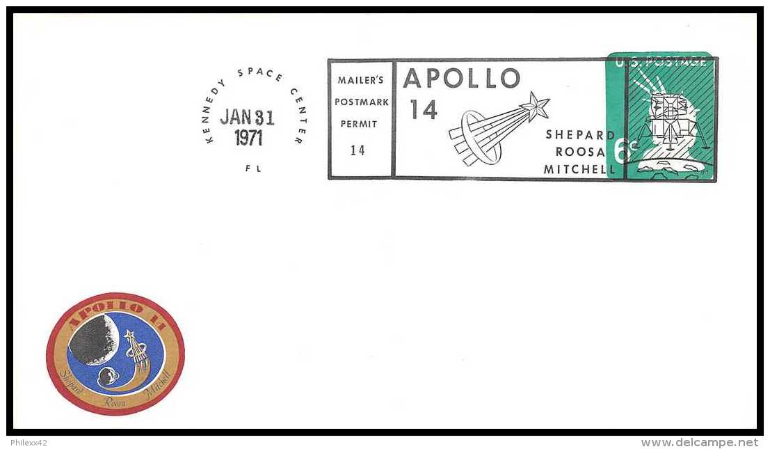 5872/ Espace (space) Entier Postal (Stamped Stationery) 31/1/1971 Apollo 14 USA - United States