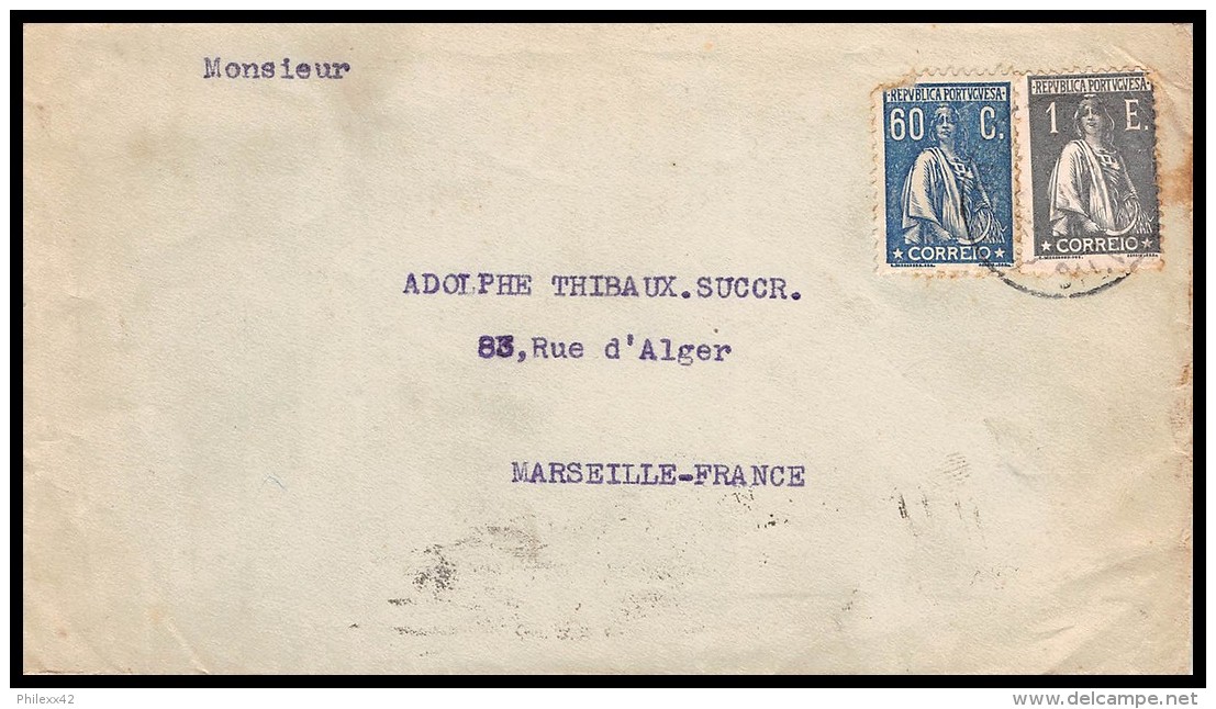 5611 Lettre Cover Bouches Du Rhone Portugal Pour Marseille Flier Secap Jeux Olympiques (olympic Games) Paris 1924 - 1921-1960: Modern Tijdperk