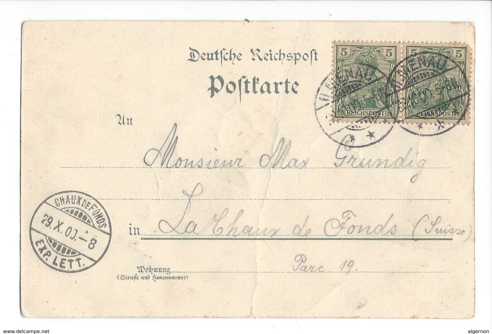 18461 - Gruss Vom Kickelhahn Cachet Ilmenau 1900 (attention Carte état Moyem Pli) - Ilmenau