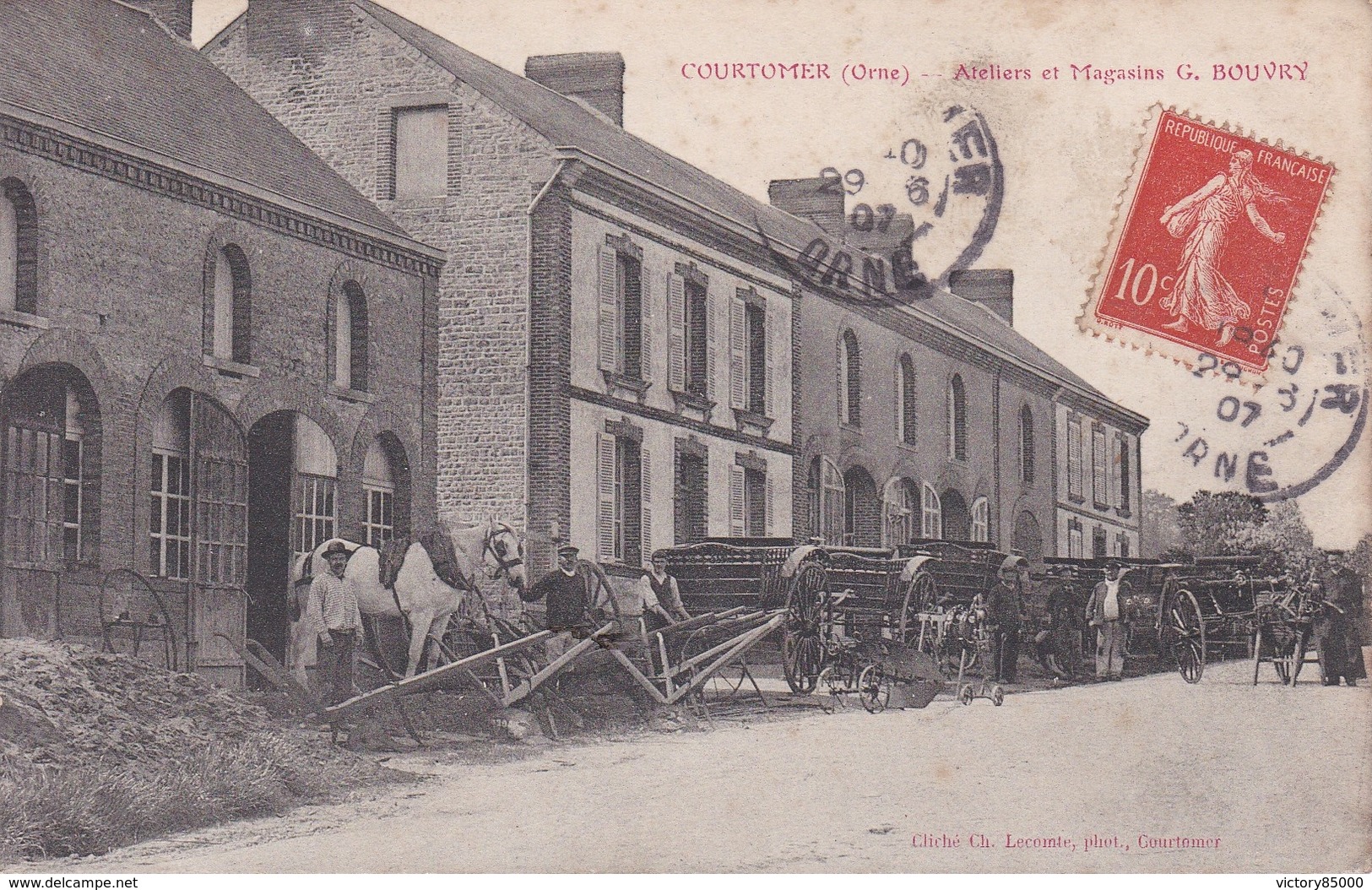 CPA. COURTOMER. ATELIERS ET MAGASINS G. BOUVRY. - Courtomer