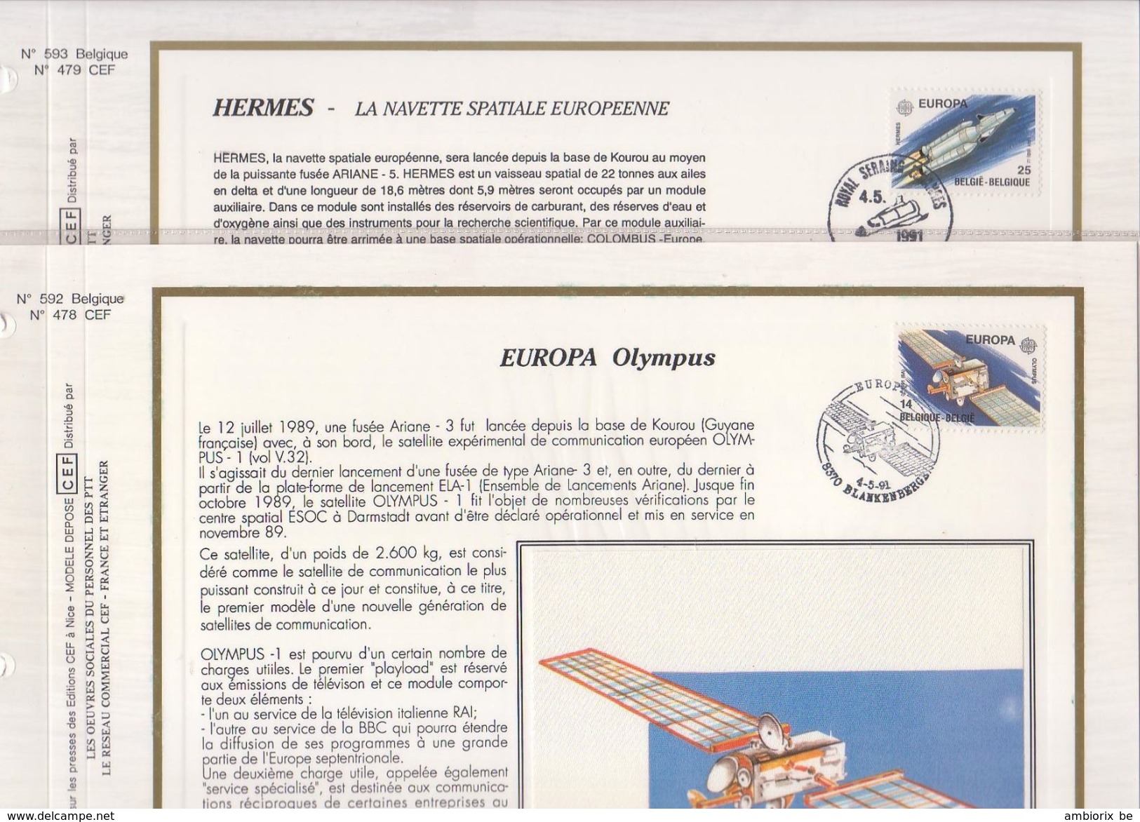 Carte Max CEF Soie 2406-2407 Europa - 1991-2000